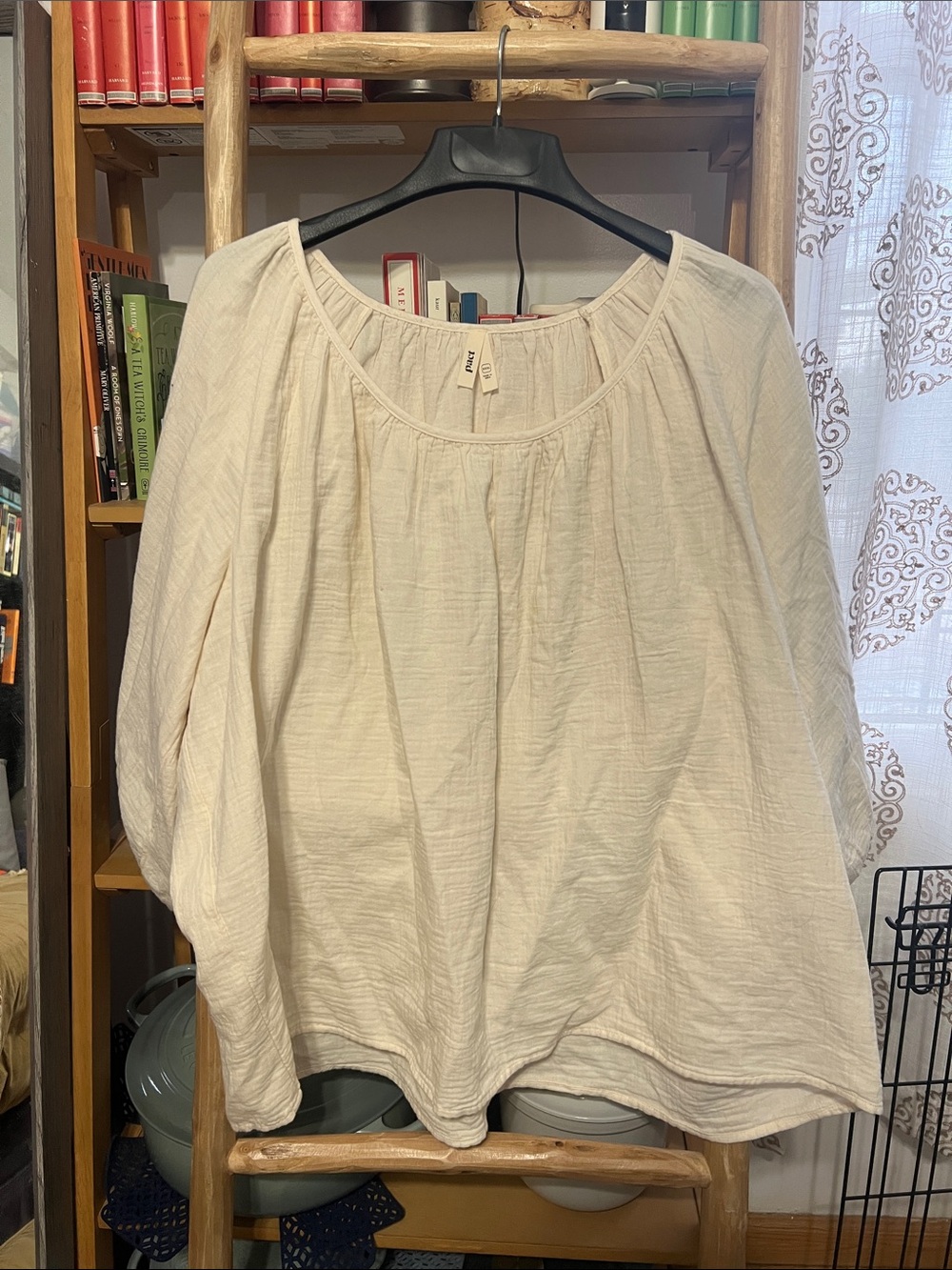 PACT Coastal Peasant Top in Ivory